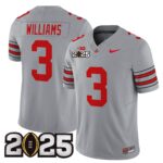 Men’s Ohio State Buckeyes ‘Heritage Stripe’ 2025 CFP Final Patch Vapor Limited Jersey – All Stitched