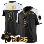 Men’s Notre Dame Fighting Irish 2025 CFP Final Patch Gold Vapor Limited Jersey – All Stitched