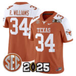 Men’s Texas Longhorns 2025 CFP Final Patch Vapor Limited Jersey – All Stitched