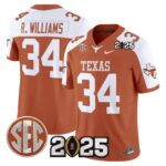 Men’s Texas Longhorns 2025 CFP Final Patch Vapor Limited Jersey – All Stitched
