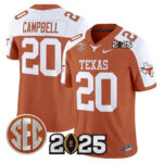 Men’s Texas Longhorns 2025 CFP Final Patch Vapor Limited Jersey – All Stitched