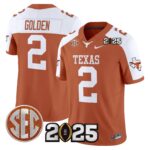 Men’s Texas Longhorns 2025 CFP Final Patch Vapor Limited Jersey – All Stitched