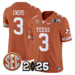 Men’s Texas Longhorns 2025 CFP Final Patch Vapor Limited Jersey – All Stitched