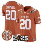 Men’s Texas Longhorns 2025 CFP Final Patch Vapor Limited Jersey – All Stitched