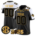 Texas Longhorns 2025 CFP Final Gold Patch Vapor Limited Custom Jersey – All Stitched
