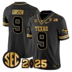 Men’s Texas Longhorns 2025 CFP Final Gold Patch Vapor Limited Jersey – All Stitched