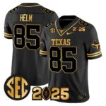 Men’s Texas Longhorns 2025 CFP Final Gold Patch Vapor Limited Jersey – All Stitched