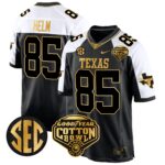 Men’s Texas Longhorns Cotton Bowl Patch Gold Game Jersey – All Stitched