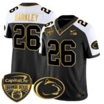 Men’s Penn State Nittany Lions Orange Bowl Patch Gold Vapor Limited Jersey V2 – All Stitched