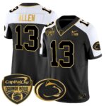 Men’s Penn State Nittany Lions Orange Bowl Patch Gold Vapor Limited Jersey V2 – All Stitched