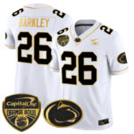 Men’s Penn State Nittany Lions Orange Bowl Patch Gold Vapor Limited Jersey V2 – All Stitched