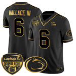 Men’s Penn State Nittany Lions Orange Bowl Patch Gold Vapor Limited Jersey V2 – All Stitched