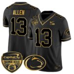 Men’s Penn State Nittany Lions Orange Bowl Patch Gold Vapor Limited Jersey V2 – All Stitched