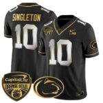 Men’s Penn State Nittany Lions Orange Bowl Patch Gold Vapor Limited Jersey V2 – All Stitched