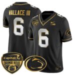 Men’s Penn State Nittany Lions Orange Bowl Patch Gold Vapor Limited Jersey V2 – All Stitched