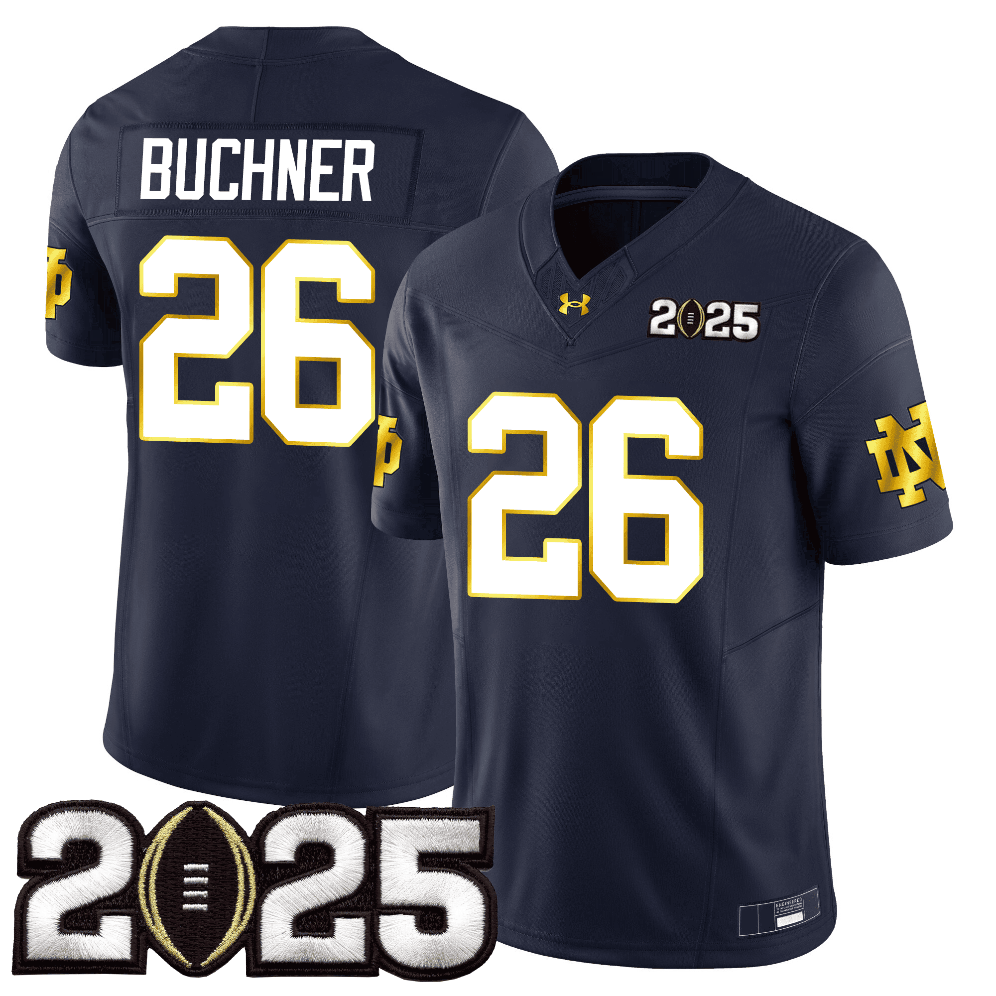 Men’s Notre Dame Fighting Irish 24/25 Jersey – CFP Final Patch – All Stitched