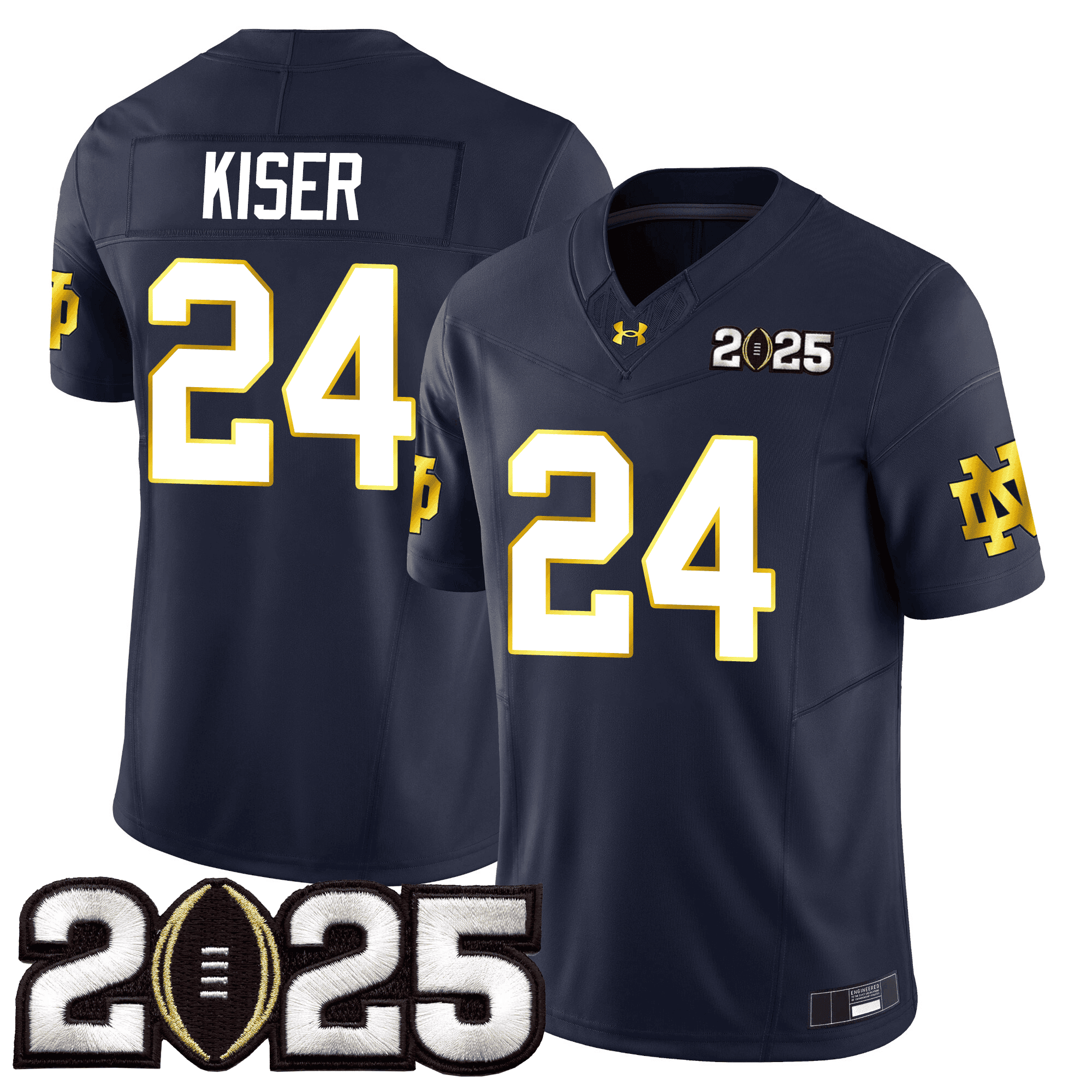 Men’s Notre Dame Fighting Irish 24/25 Jersey – CFP Final Patch – All Stitched