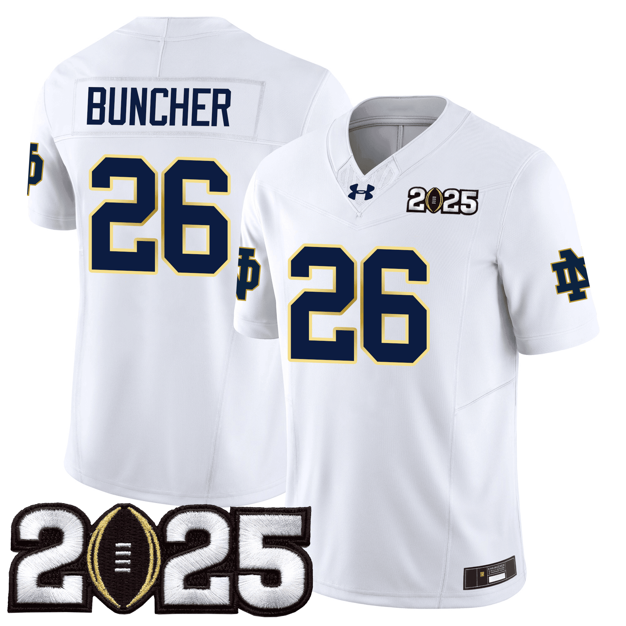 Men’s Notre Dame Fighting Irish 24/25 Jersey – CFP Final Patch – All Stitched