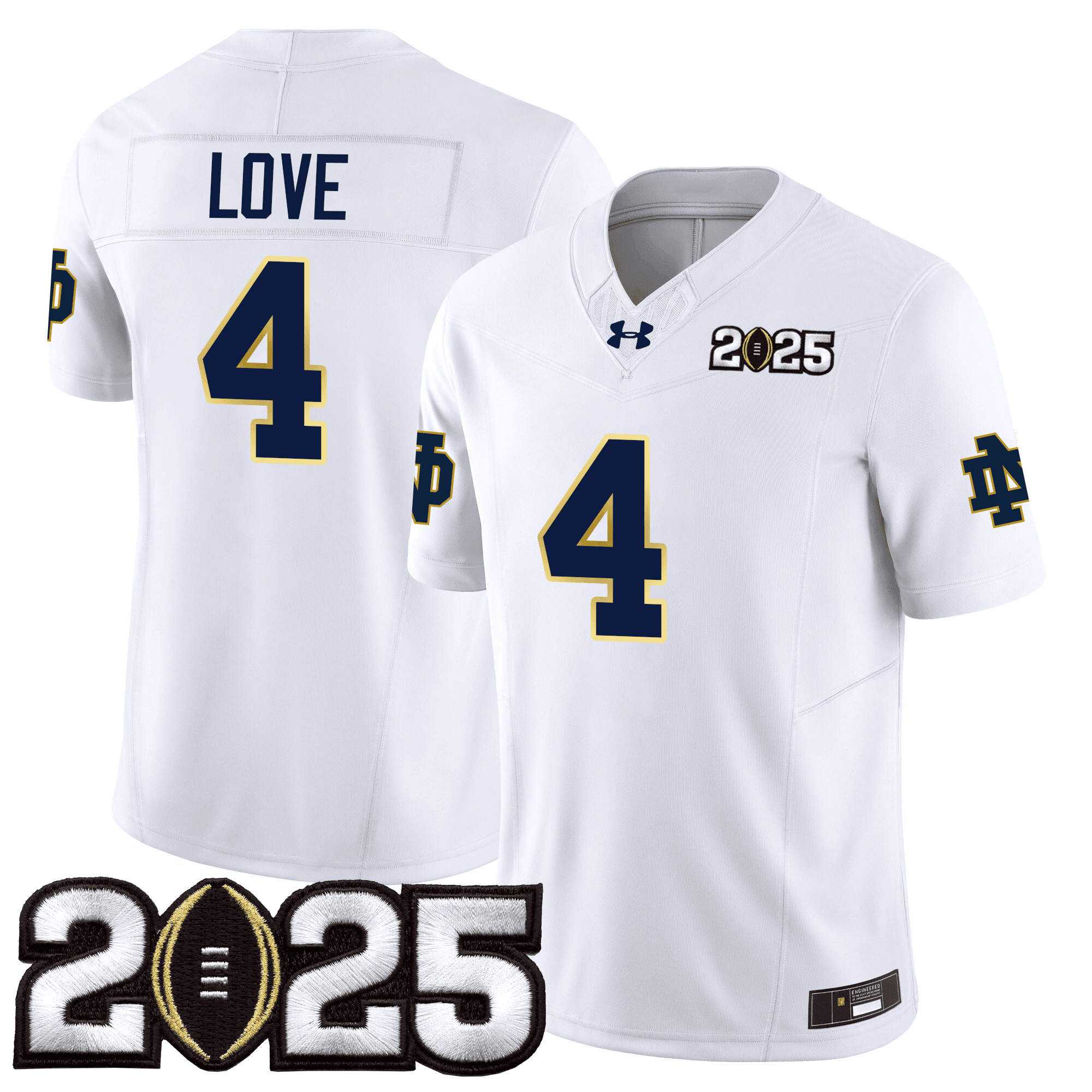 Men’s Notre Dame Fighting Irish 24/25 Jersey – CFP Final Patch – All Stitched