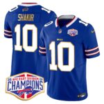 Men’s Bills 2024 AFC East Division Champions Gold Trim Vapor Limited Jersey – All Stitched
