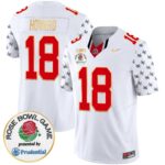 Men’s Ohio State Buckeyes Rose Bowl Gold Trim Vapor Limited Jersey – All Stitched