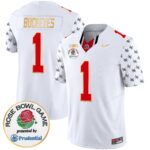 Men’s Ohio State Buckeyes Rose Bowl Gold Trim Vapor Limited Jersey – All Stitched