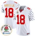 Men’s Ohio State Buckeyes Rose Bowl Gold Trim Vapor Limited Jersey – All Stitched