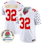 Men’s Ohio State Buckeyes Rose Bowl Gold Trim Vapor Limited Jersey – All Stitched