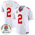 Men’s Ohio State Buckeyes Rose Bowl Gold Trim Vapor Limited Jersey – All Stitched