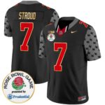 Men’s Ohio State Buckeyes Rose Bowl Gold Trim Vapor Limited Jersey – All Stitched