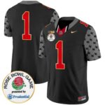 Men’s Ohio State Buckeyes Rose Bowl Gold Trim Vapor Limited Jersey – All Stitched