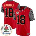 Men’s Ohio State Buckeyes Rose Bowl Gold Trim Vapor Limited Jersey – All Stitched