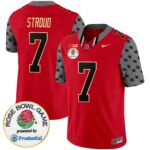 Men’s Ohio State Buckeyes Rose Bowl Gold Trim Vapor Limited Jersey – All Stitched