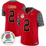 Men’s Ohio State Buckeyes Rose Bowl Gold Trim Vapor Limited Jersey – All Stitched