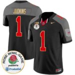 Men’s Ohio State Buckeyes Rose Bowl Gold Trim Vapor Limited Jersey – All Stitched