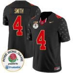 Men’s Ohio State Buckeyes Rose Bowl Gold Trim Vapor Limited Jersey – All Stitched