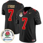 Men’s Ohio State Buckeyes Rose Bowl Gold Trim Vapor Limited Jersey – All Stitched