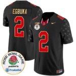 Men’s Ohio State Buckeyes Rose Bowl Gold Trim Vapor Limited Jersey – All Stitched