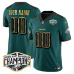 Custom Gender/Name Eagles 2024 NFC East Division Champions Gold Trim Vapor Limited Jersey – All Stitched