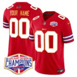 Bills 2024 AFC East Division Champions Gold Trim Vapor Limited Custom Jersey – All Stitched