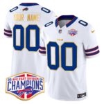 Bills 2024 AFC East Division Champions Gold Trim Vapor Limited Custom Jersey – All Stitched