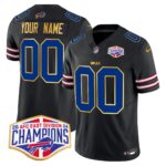 Bills 2024 AFC East Division Champions Gold Trim Vapor Limited Custom Jersey – All Stitched