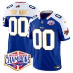 Bills 2024 AFC East Division Champions Gold Trim Vapor Limited Custom Jersey – All Stitched