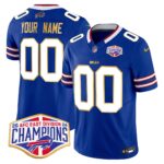 Bills 2024 AFC East Division Champions Gold Trim Vapor Limited Custom Jersey – All Stitched