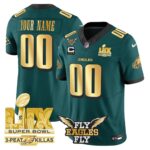 Philadelphia Eagles Super Bowl LIX 3-Peat Killas Patch Custom Jersey – All Stitched