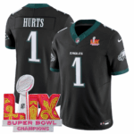 Men’s Philadelphia Eagles Jersey – Super Bowl LIX Champions Patch – All Stiched