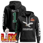 Philadelphia Eagles Super Bowl LIX Patch Pullover Hoodie V6
