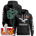 Philadelphia Eagles Super Bowl LIX Patch Pullover Hoodie V6