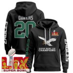 Philadelphia Eagles Super Bowl LIX Patch Pullover Hoodie V6