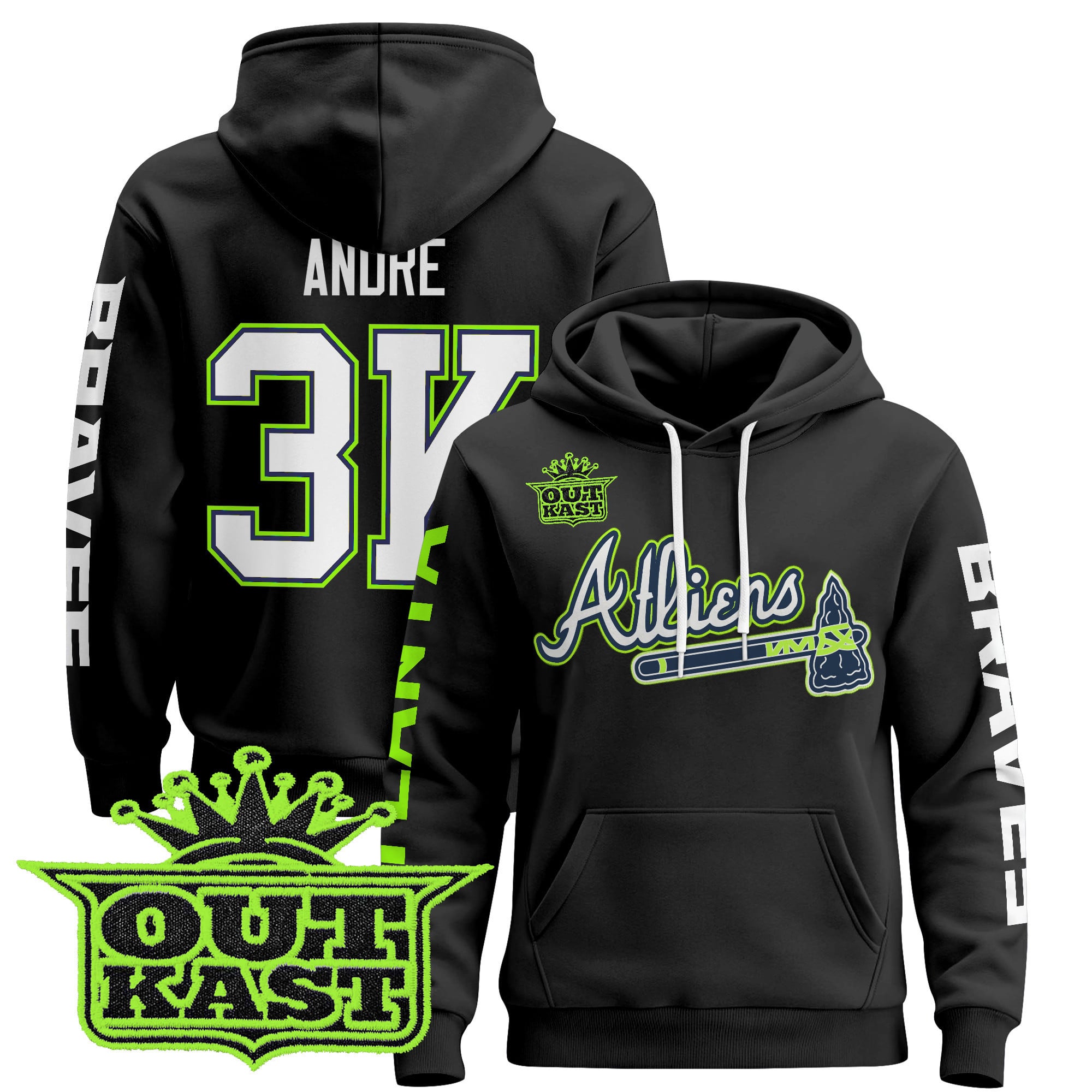 Men’s Atlanta Braves 2025 Atliens Pullover Hoodie – All Stitched